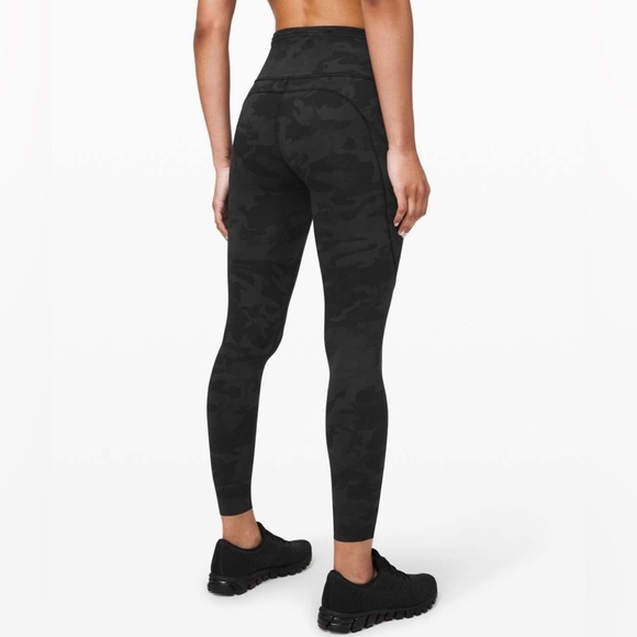 Lululemon Fast and Free Tight II Leggings 25” Incognito Camo Multi Grey Sz 6 - Picture 1 of 9